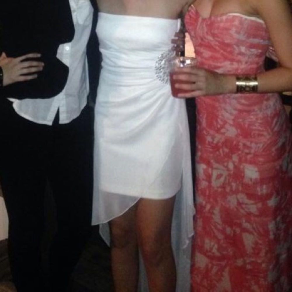 High Low White Prom Dress